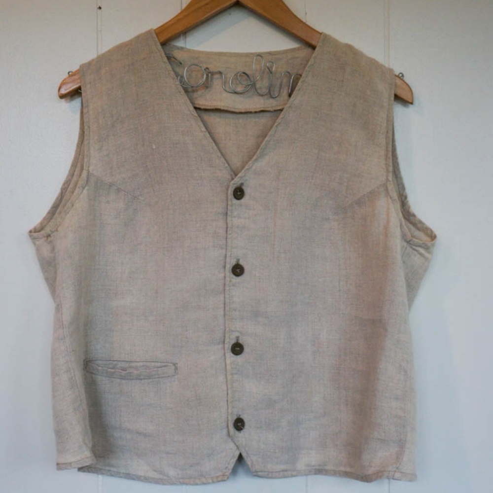 90's Linen vest top